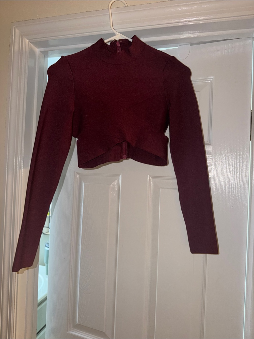 Windsor Bandage Cropped Mock Neck Top